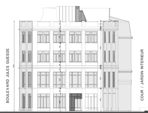 Plan du chantier Carobois de saint denis 93066 - Approvisionnement, fourniture et installation de la menuiserie exterieure de style Bois-Alu BIEBER.